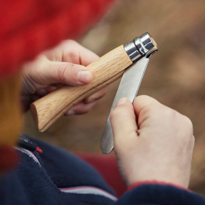 My First Opinel #07 Round Ended 8cm With Sheath - Wood Tamer