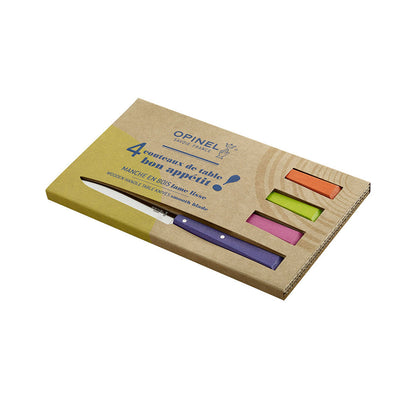Opinel Table knives N°125 Bon Appetit 4PC Set - Wood Tamer