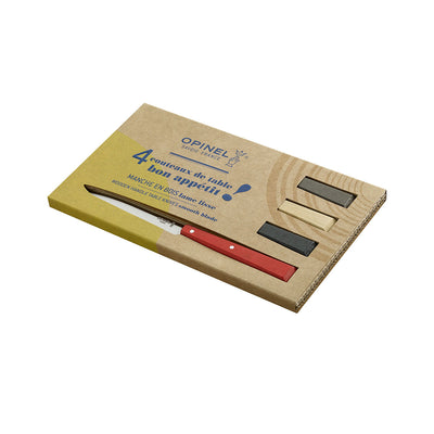 Opinel Table knives N°125 Bon Appetit 4PC Set - Wood Tamer