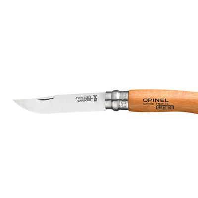 Opinel #07 Carbon Steel folding knife 8cm - Wood Tamer