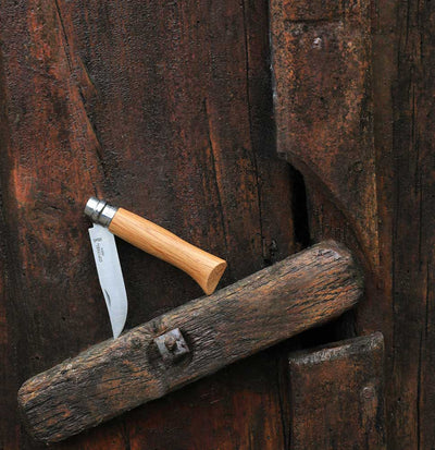 Opinel Traditional No8 Stainless Steel folding knife 8.5cm - Wood Tamer