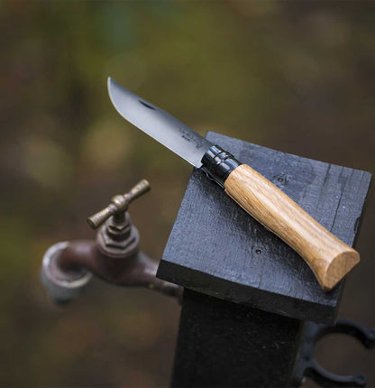 Opinel  N°08 Limited Edition Black Oak Folding Knife + Wooden Gift Box