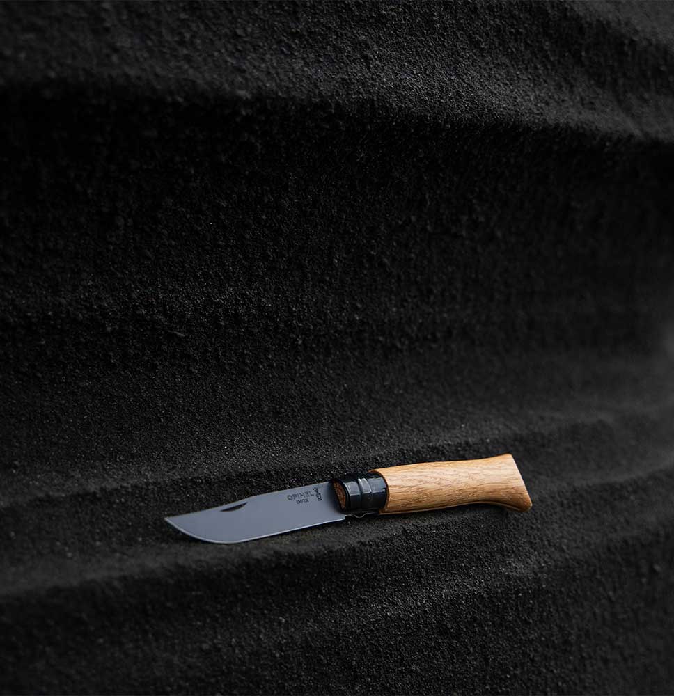 Opinel  N°08 Limited Edition Black Oak Folding Knife + Wooden Gift Box
