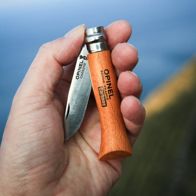 Opinel #06 Carbon Steel folding knife 7cm - Wood Tamer