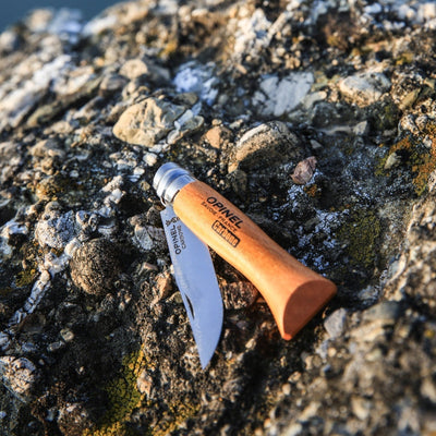 Opinel #06 Carbon Steel folding knife 7cm - Wood Tamer