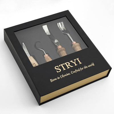 STRYI Bowl & Spoon Carving Kit – Deluxe Gift Set - Wood Tamer