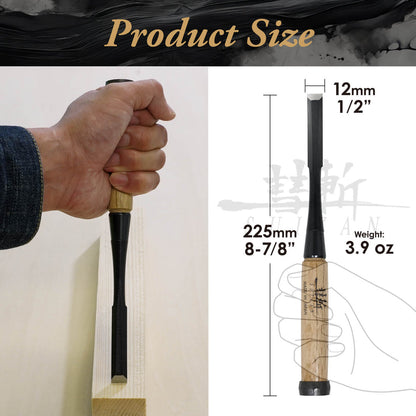 SUIZAN Japanese Wood Chisel 1/2 Inch (12mm) Professional Wood Chisels for Woodworking Oire Nomi - Wood Tamer