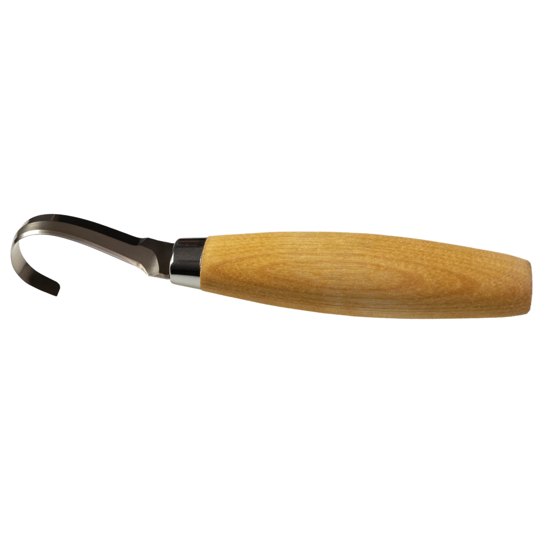 Mora 164 Hook Knife with Leather Sheath - Wood Tamer