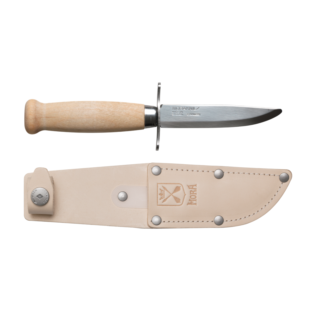 Mora Scout 39 Safe Stainless Fixed Blade Knife + Sheath - Wood Tamer
