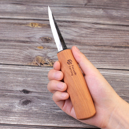 Focuser 52100 Forged 80mm Slöyd Knife - Wood Tamer