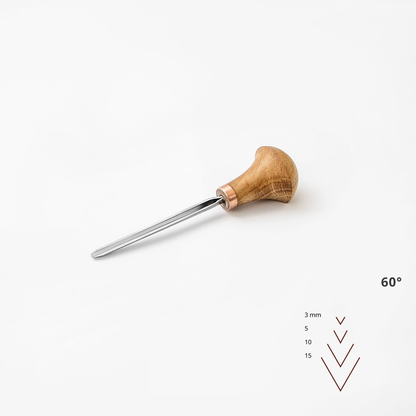Stryi Palm Gouge - V 60 degree - Wood Tamer