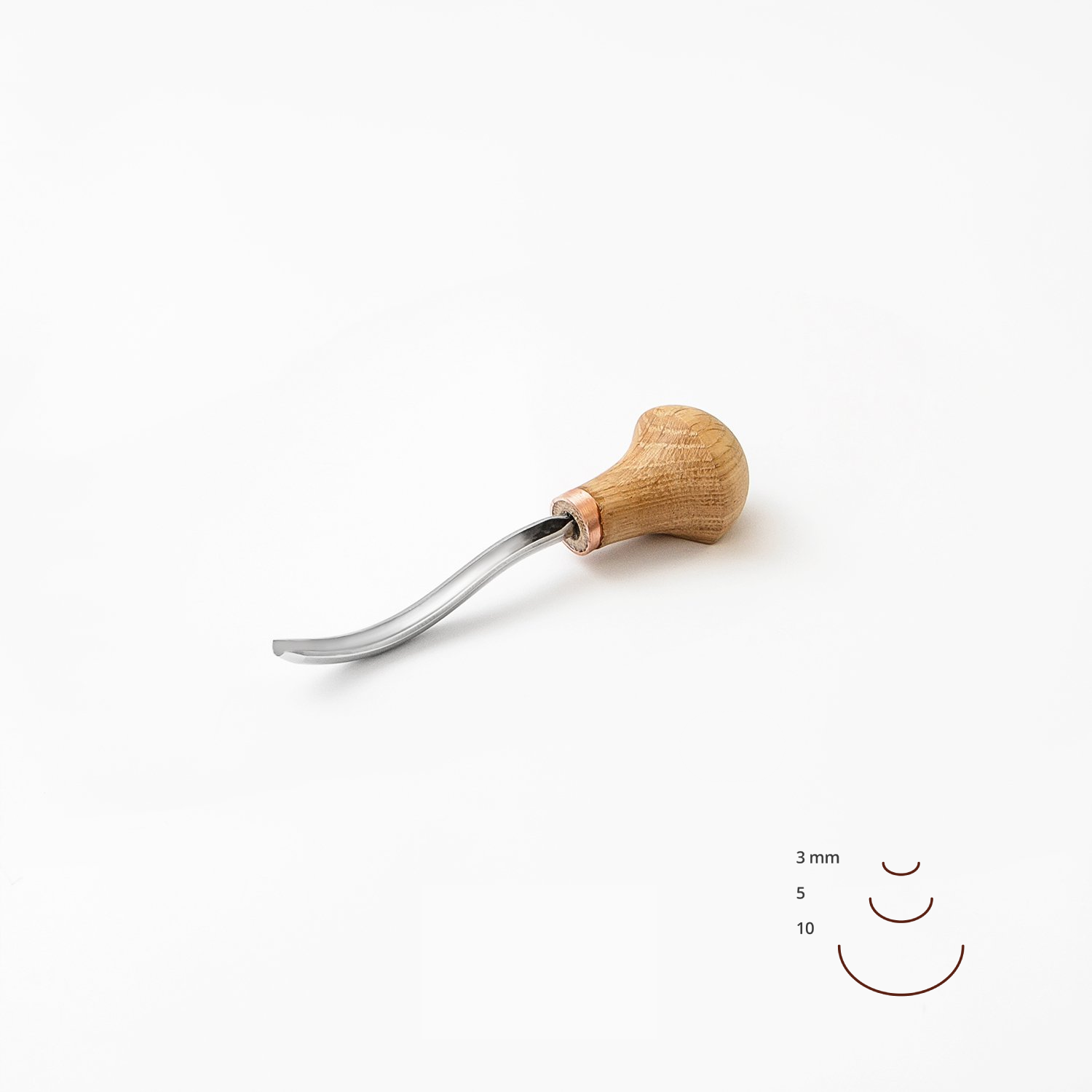 Stryi Bent Palm Gouge  #9 Sweep - Wood Tamer