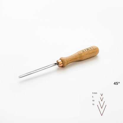 Stryi V-Parting Tool 45 Degrees - Wood Tamer