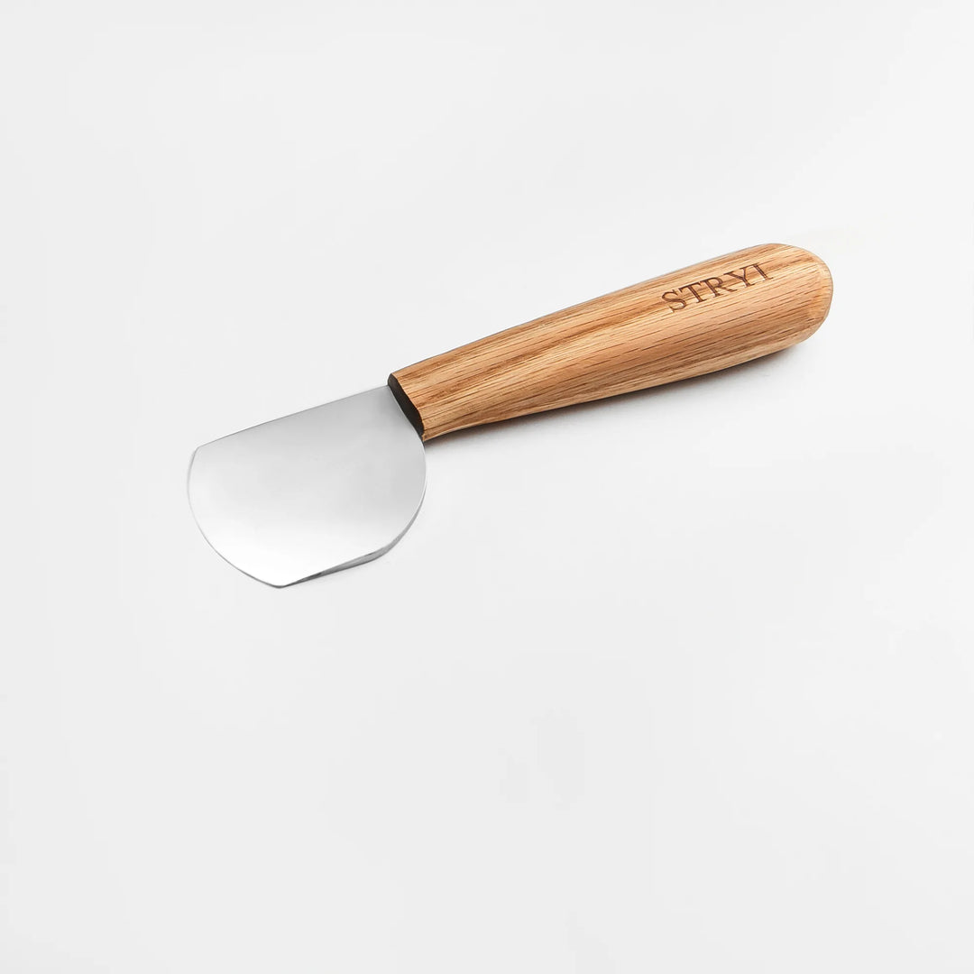 Stryi Leather Knife - Rounded Bevel Skiving Knife - Wood Tamer
