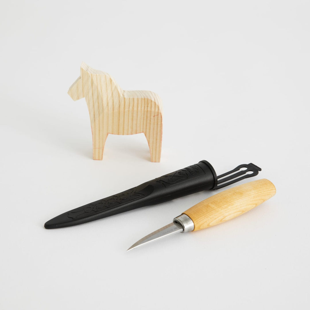 Mora Woodcarving Kit - Carving Knife & Wooden Horse - Wood Tamer