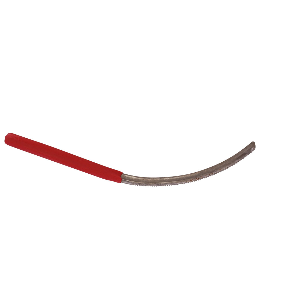 IWASAKI WOOD FILE 150MM EXTRA FINE HALF ROUND - CURVED RED HANDLE - Wood Tamer