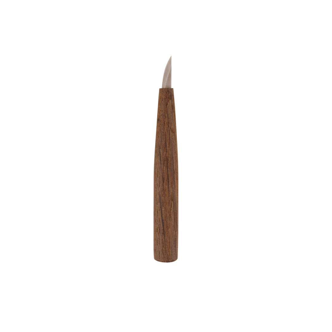 Short Single Bevel Carving Knife with Curved Edge - Wood Tamer