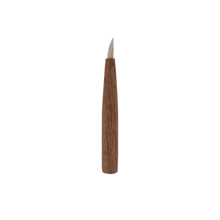 Short Single Bevel Carving Knife with Curved Edge - Wood Tamer