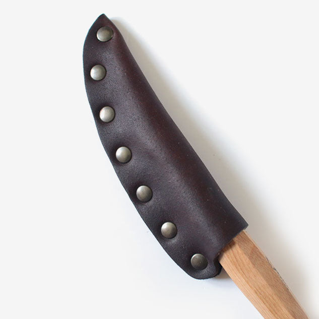 Robin Wood Leather Spoon Knife Sheath - Wood Tamer